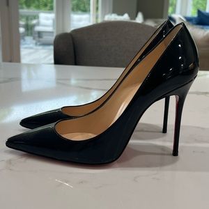 Christian Louboutin Decollete 554 100 Patent Leather Black Pumps Size 39 EU